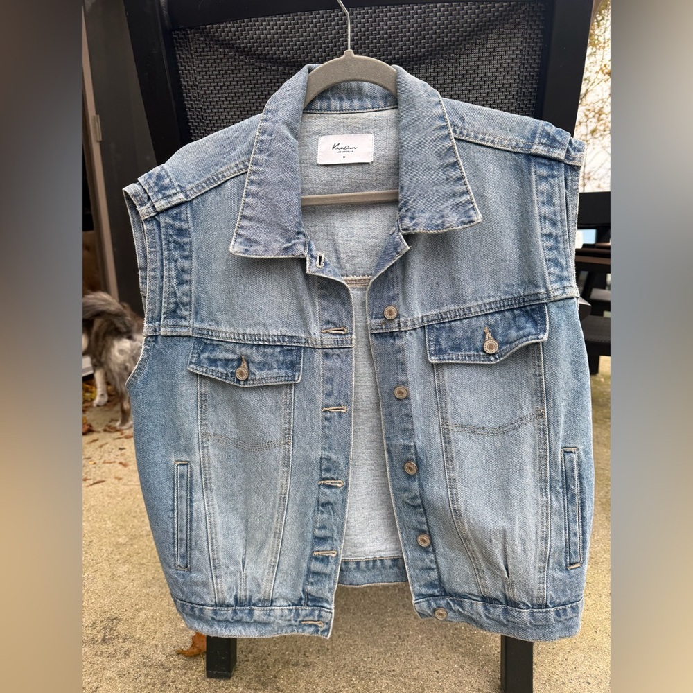 Oversized Denim Vest Sz M